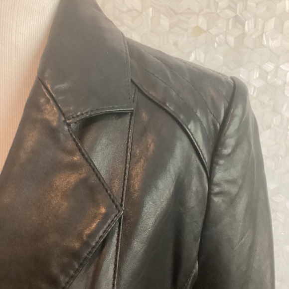 Ann Klein Leather Coat - Picture 3 of 10